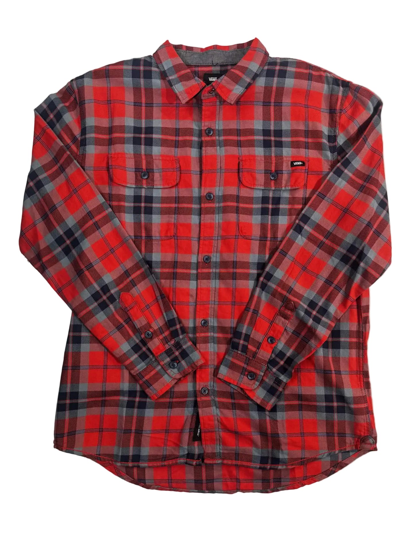 Vans 'Sycamore' Flannel Shirt - Orange/Blue (KIDS)