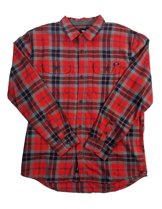 Vans 'Sycamore' Flannel Shirt - Orange/Blue (KIDS)