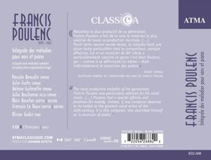 Pascale Poulenc / Poulenc: Intégrale des mélodies pour voix et piano - CD