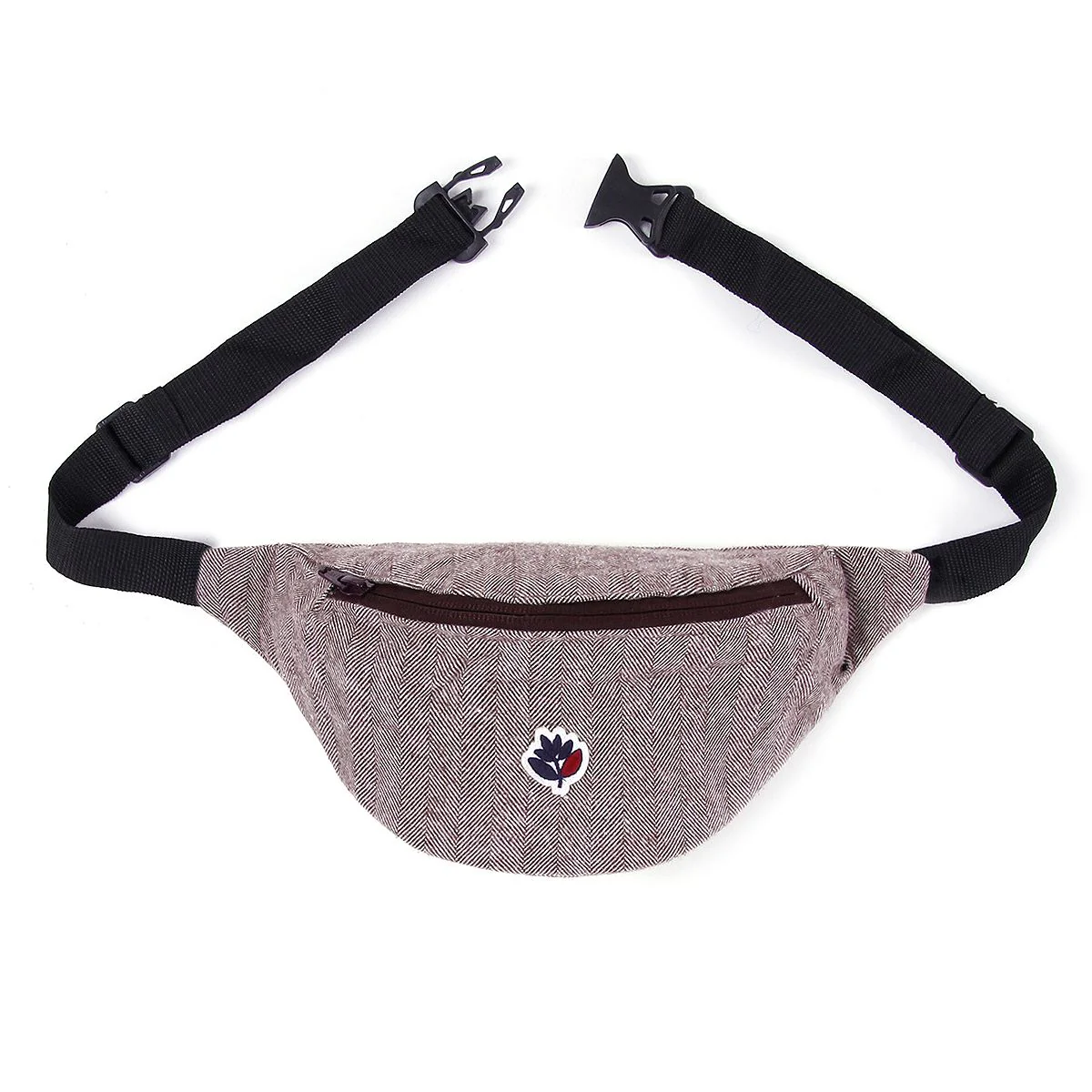 Magenta 'Hibiscus' Waist Bag - White/Maroon