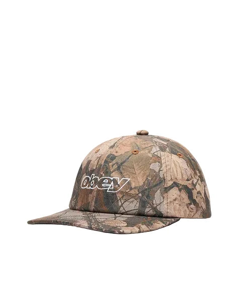 Obey 'Pigment Slanted' 6-Panel Strapback Cap - Fence Camo Multi
