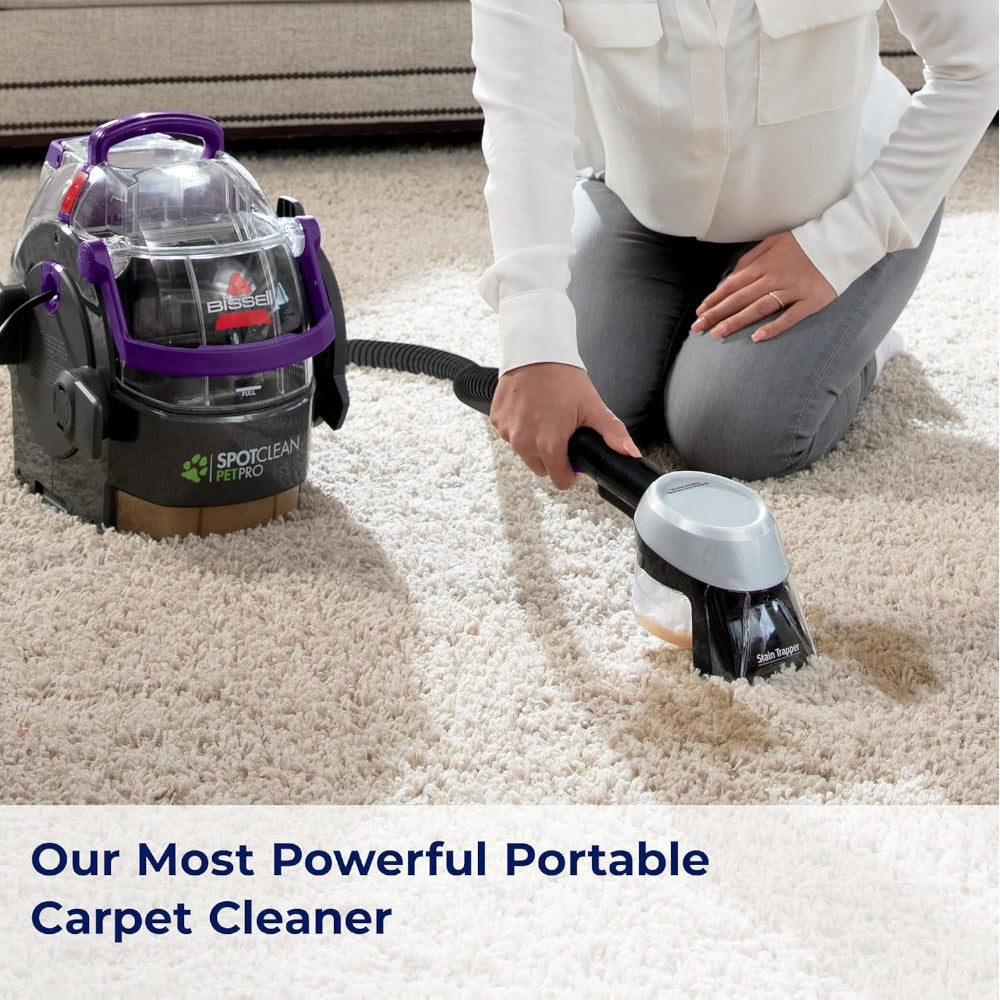BISSELL 3624N SpotClean Pet Pro Portable Carpet Cleaner - Factory serviced with Home Essentials warranty