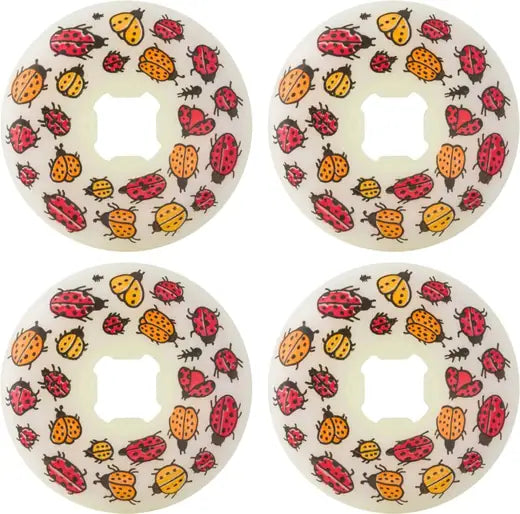 OJ's Wheels 'Boserio Ladybugs' 99A Wheels 60mm - White