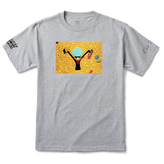 Color Bars x Looney Tunes 'Riches' Tee - Heather Grey