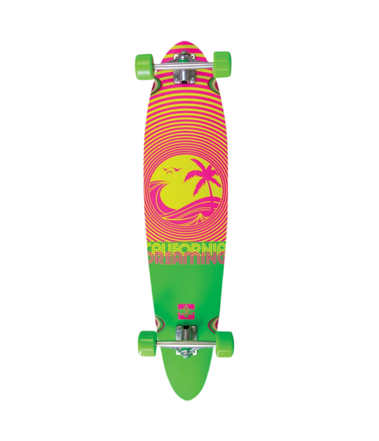 Dusters 'California Dreaming' Complete Longboard - Lime/Pink