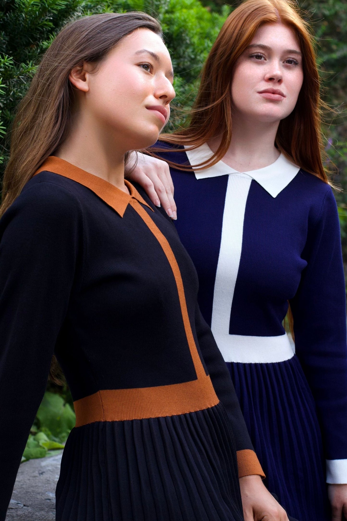 Clarissa Knit Dress with Contrast Trim