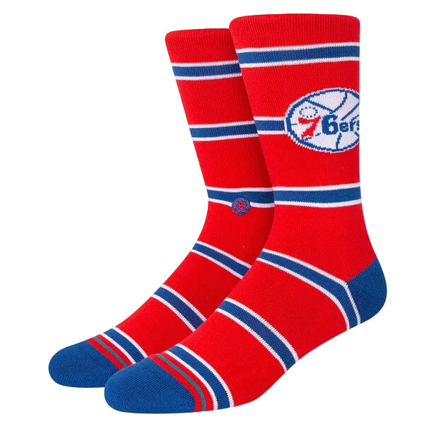 Stance x NBA 'Philadelphia 76ers Classic' Crew Socks - Red/Blue