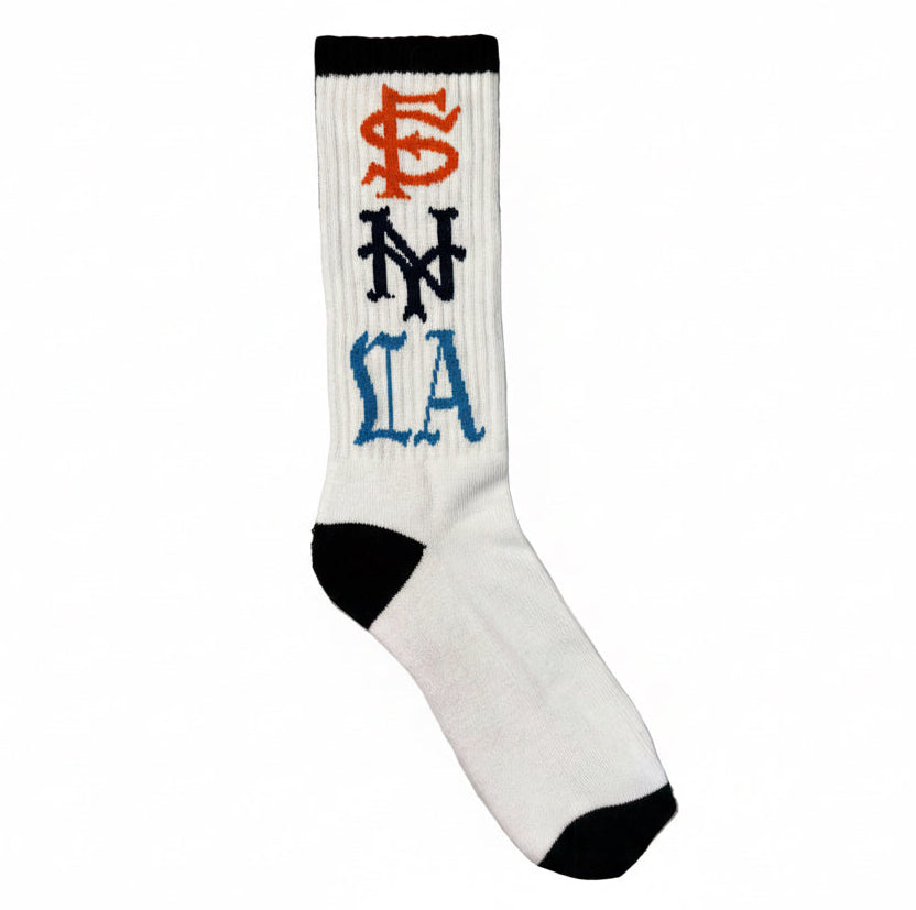 40’s & Shorties 'Sports Team Logo' Socks - White