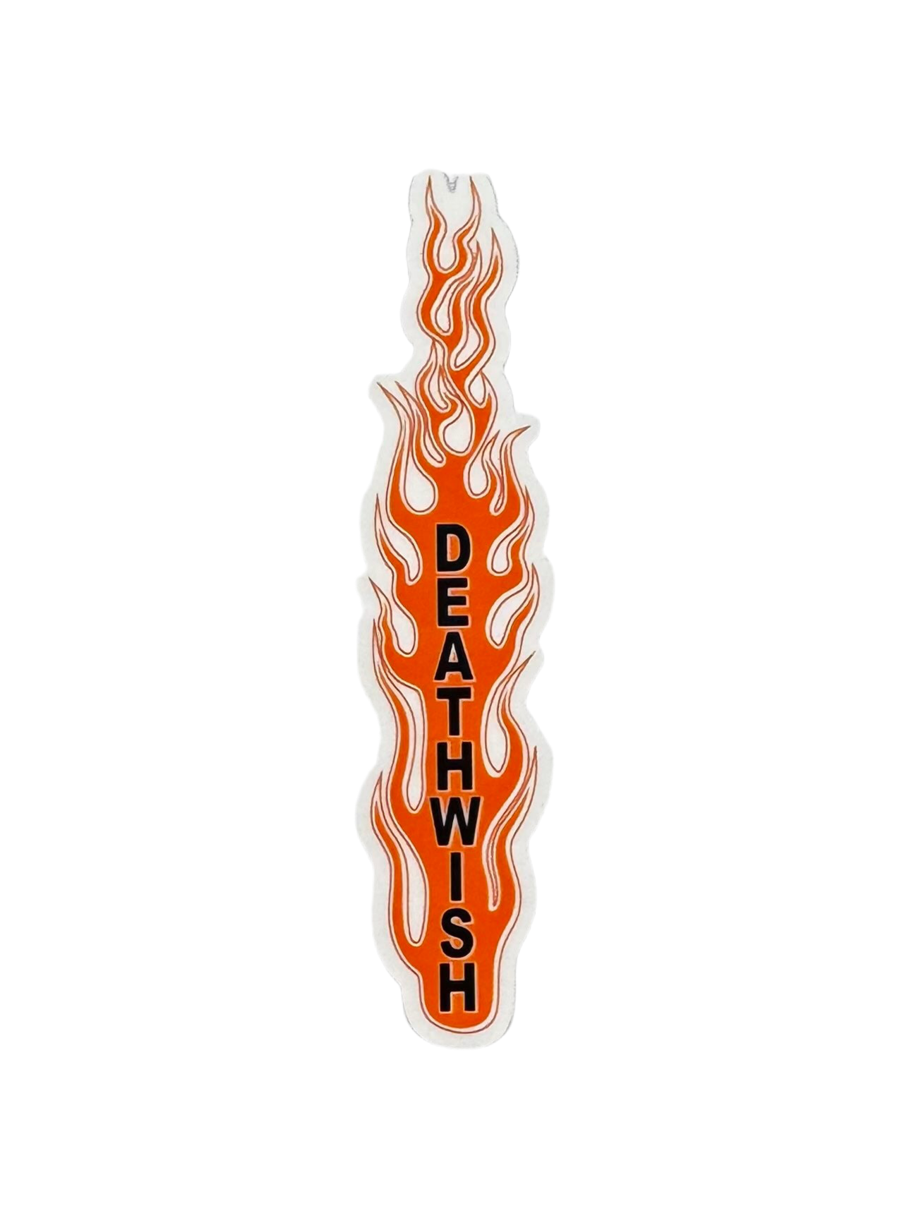 Deathwish 'Flame Logo' Sticker - Orange