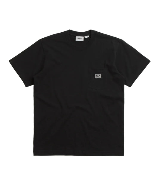 Obey 'Established Works Eyes' Heavyweight Pocket Tee - Black