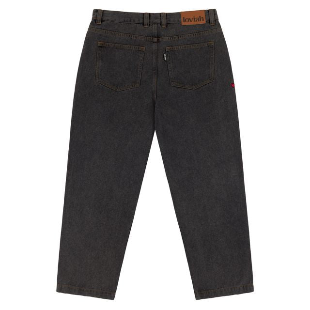Loviah 'OG' Baggy 5 Pocket Denim Pants - Black Acid Wash