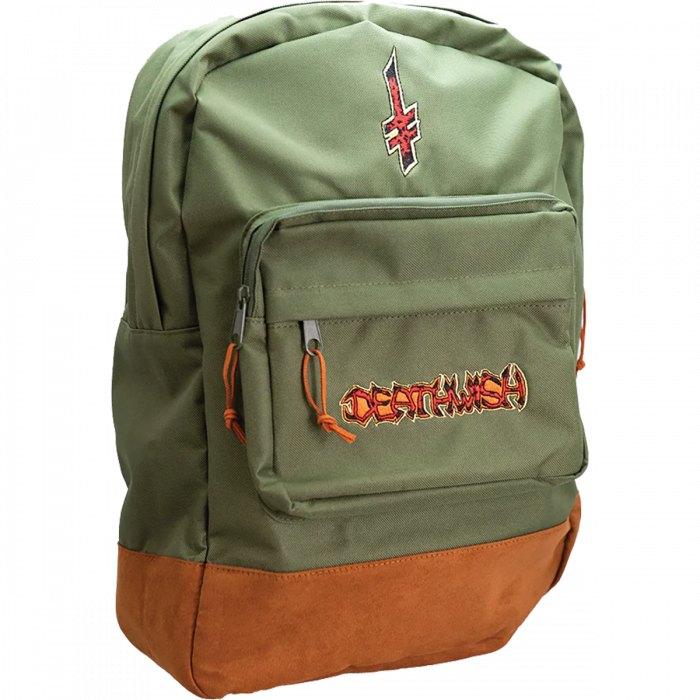 Deathwish 'Saturation' Embroidered Backpack - Green