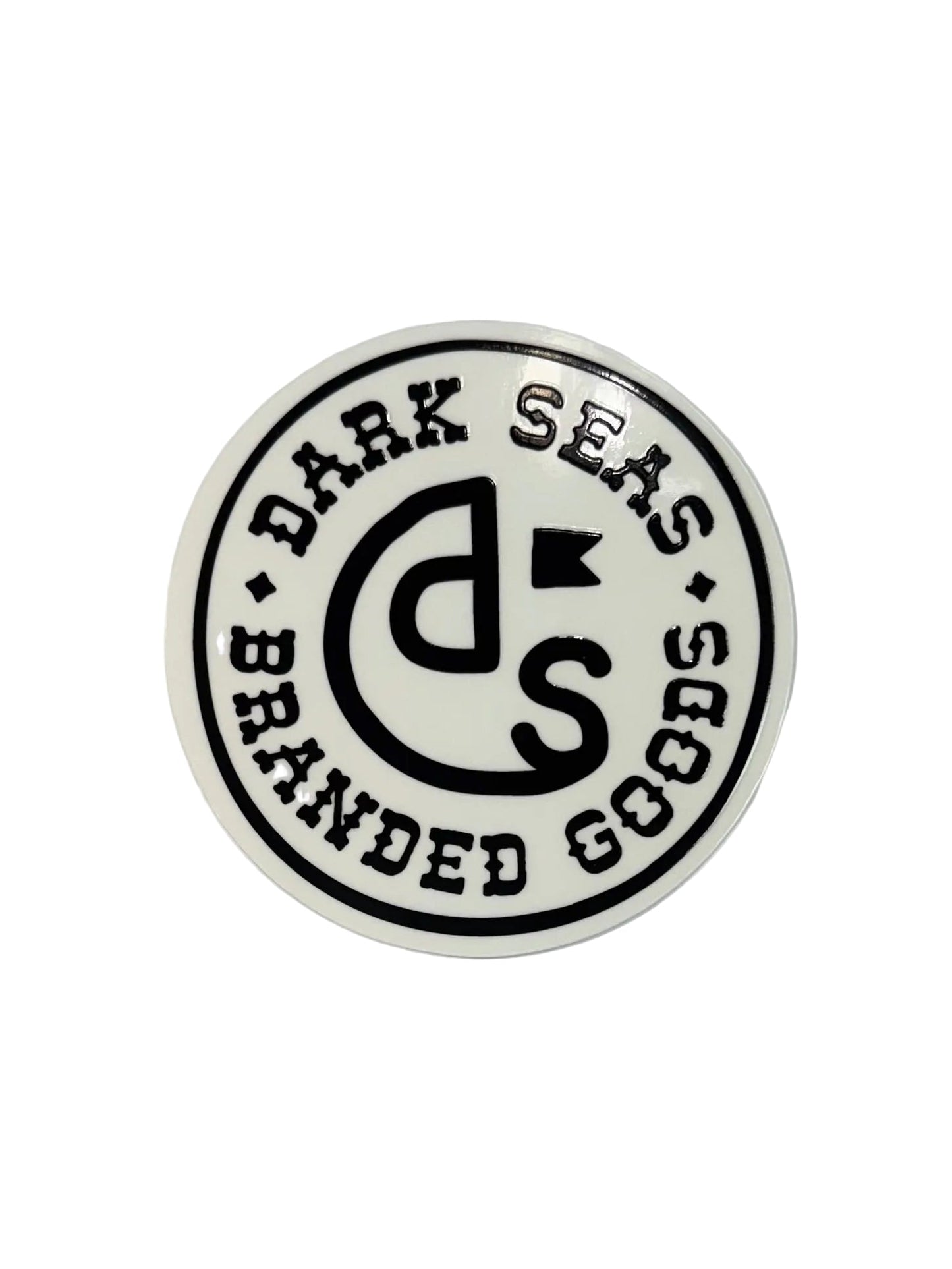 Dark Seas 'Branded Goods' Sticker - White