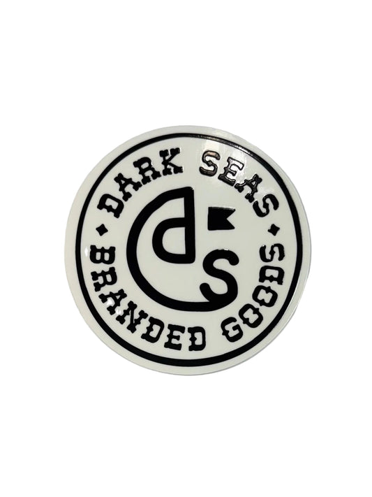 Dark Seas 'Branded Goods' Sticker - White