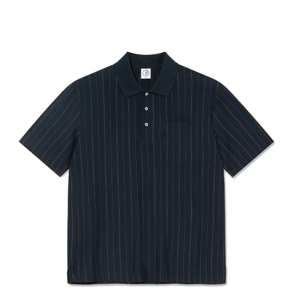 Polar Skate Co. 'Fancy' Polo - Navy/Brown