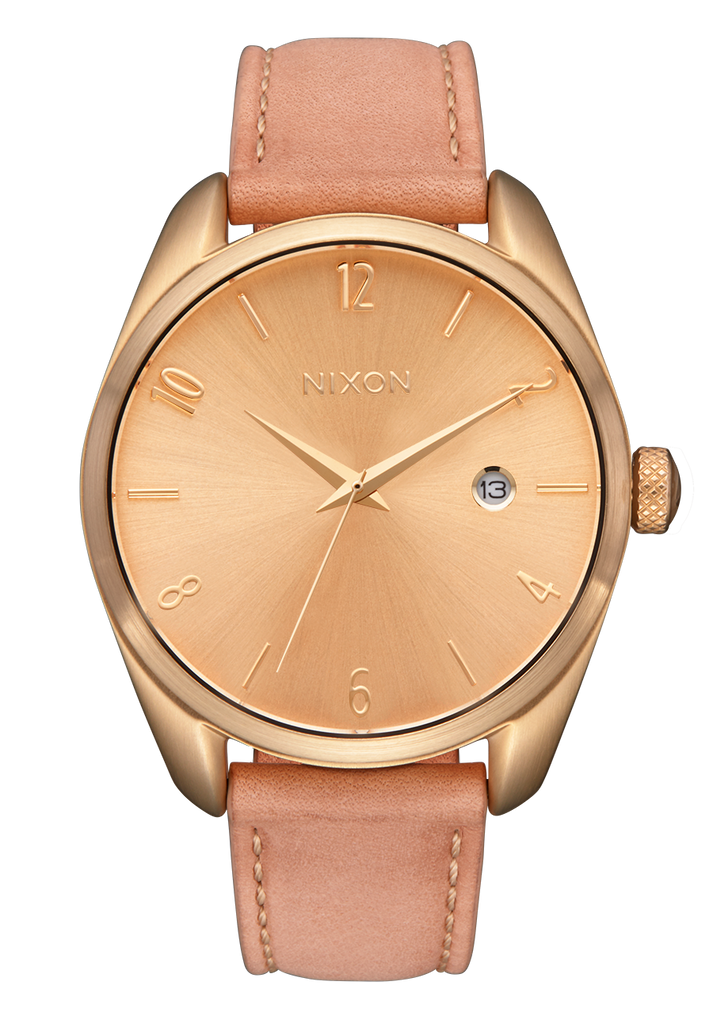 Nixon 'Thalia Leather' Watch - Light Gold / Tan
