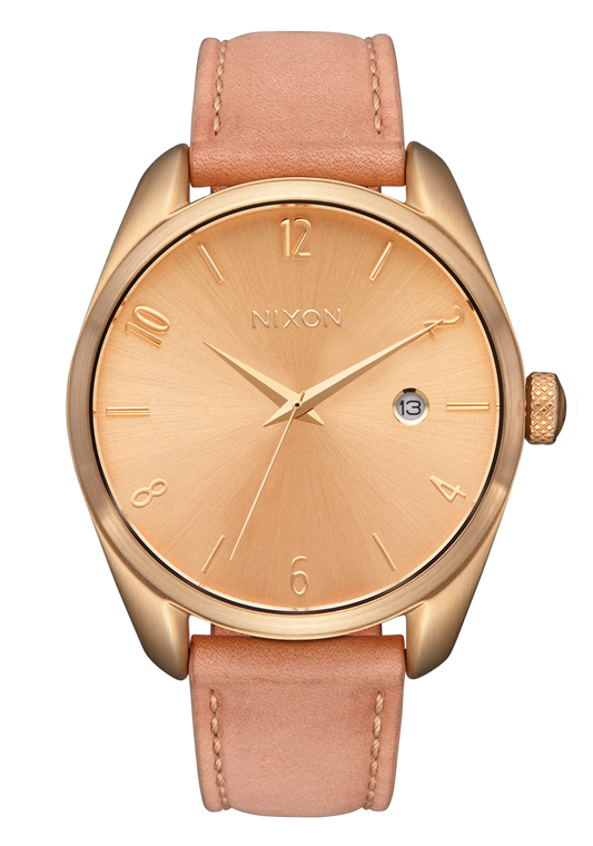 Nixon 'Thalia Leather' Watch - Light Gold / Tan