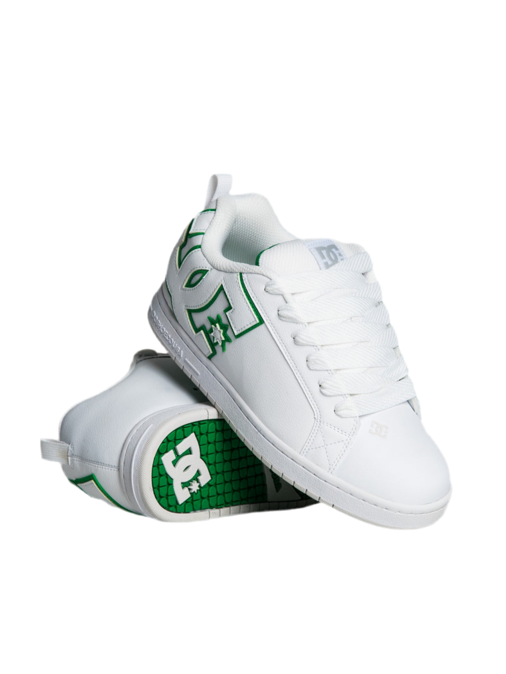 DC Shoes 'Court Graffik' Shoes - White/Green