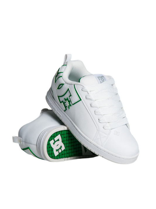 DC Shoes 'Court Graffik' Shoes - White/Green