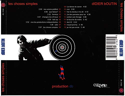 Didier Boutin / Les Choses Simples - CD (used)