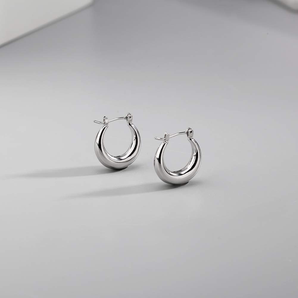 LILIE&WHITE Chunky Gold Hoop Earrings – Hypoallergenic, Minimalist Jewelry for Women
