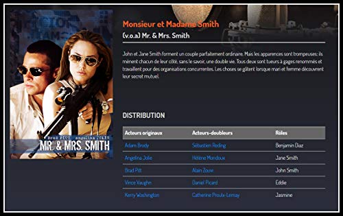 Monsieur et Madame Smith - Mr. & Mrs. Smith (English/French) 2005 (Widescreen) Doublé au Québec / Vrai Mensonge - True Lies (English/French) 1994 (Widescreen) Doublé au Québec (Cover Bilingue) 2 Films