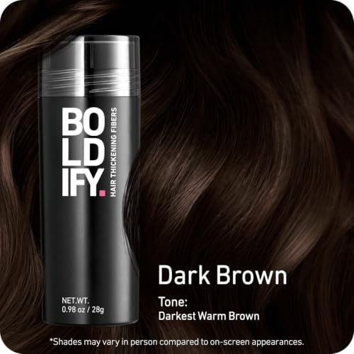 BOLDIFY Hair Fibers for Thinning Hair, for Women & Men, Dark Brown 28g|B01G4NMIZG