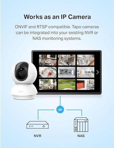 Tapo 2K Pan/Tilt Indoor Security Camera, 360° Track, C210P2, 2-Pack|B09Y8C185M
