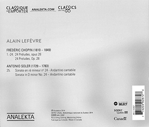 Alain Lefèvre / Chopin : 24 Preludes - CD (Used)
