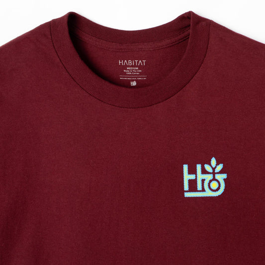 Habitat 'Speed Test' Tee - Maroon