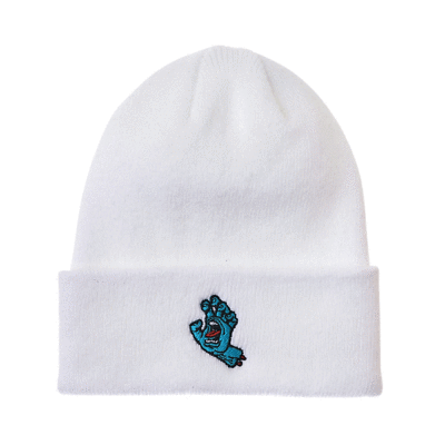 Santa Cruz 'Screaming Hand' Beanie - White