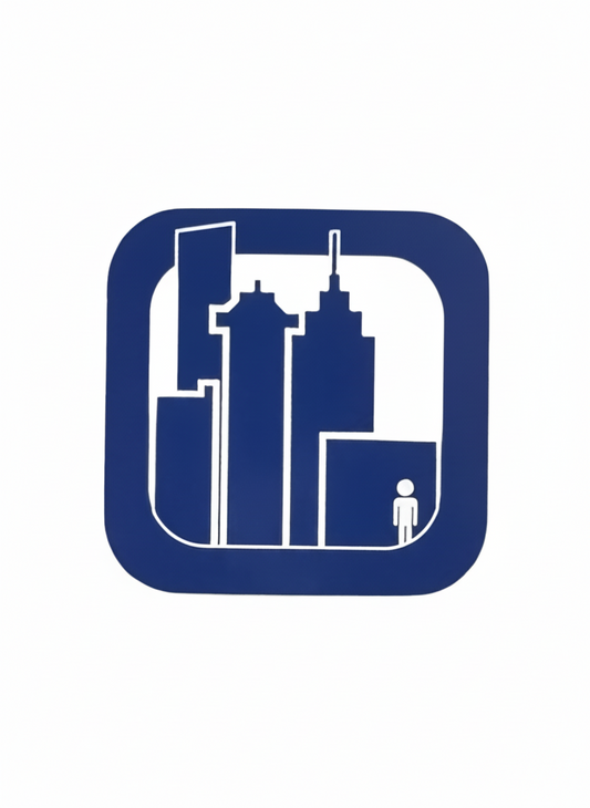 411VM 'Skyscraper' Sticker - Blue