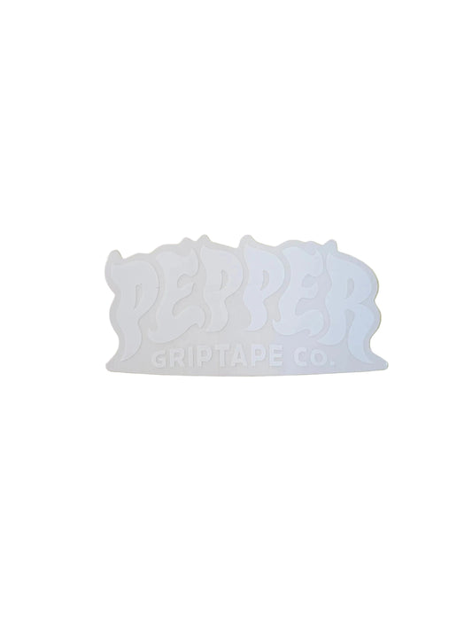 Pepper 'Logo' Sticker - White