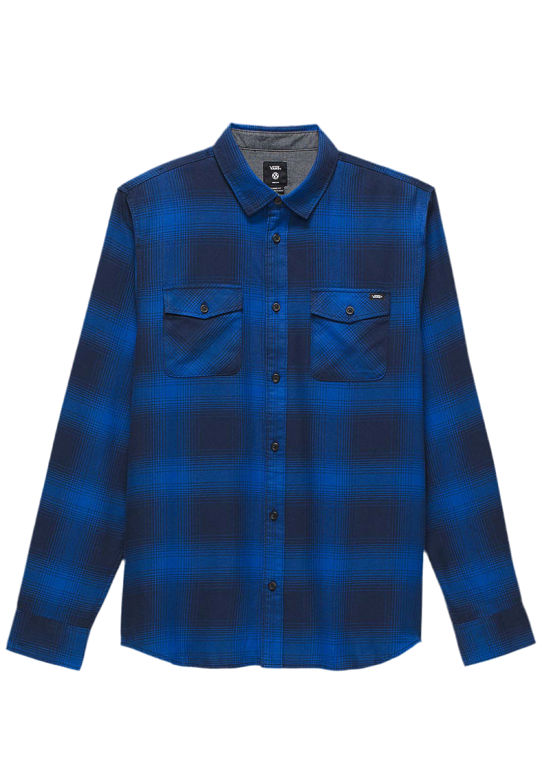 Vans 'Monterey III' Flannel L/S Shirt - Dark Blue Plaid