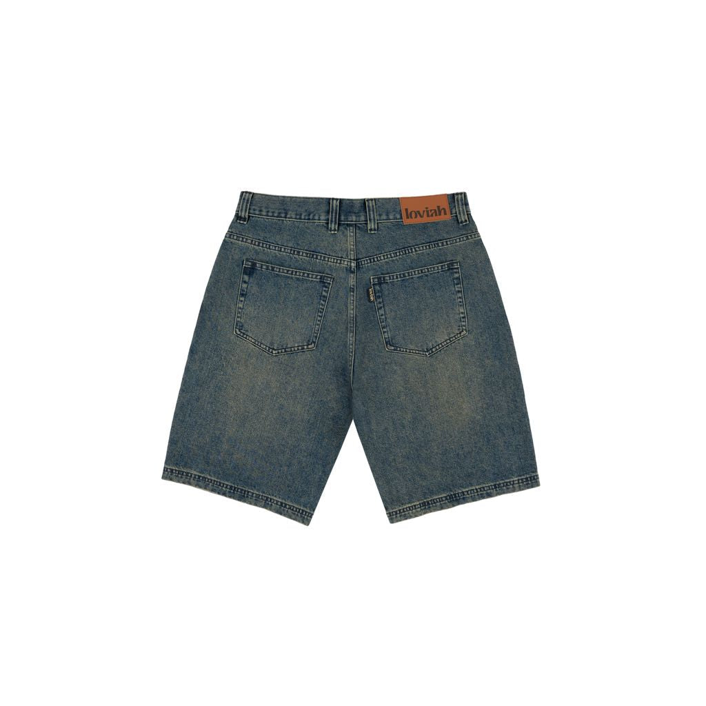 Loviah 'Jhorts' Denim Baggy Shorts - Pine Enzyme Wash