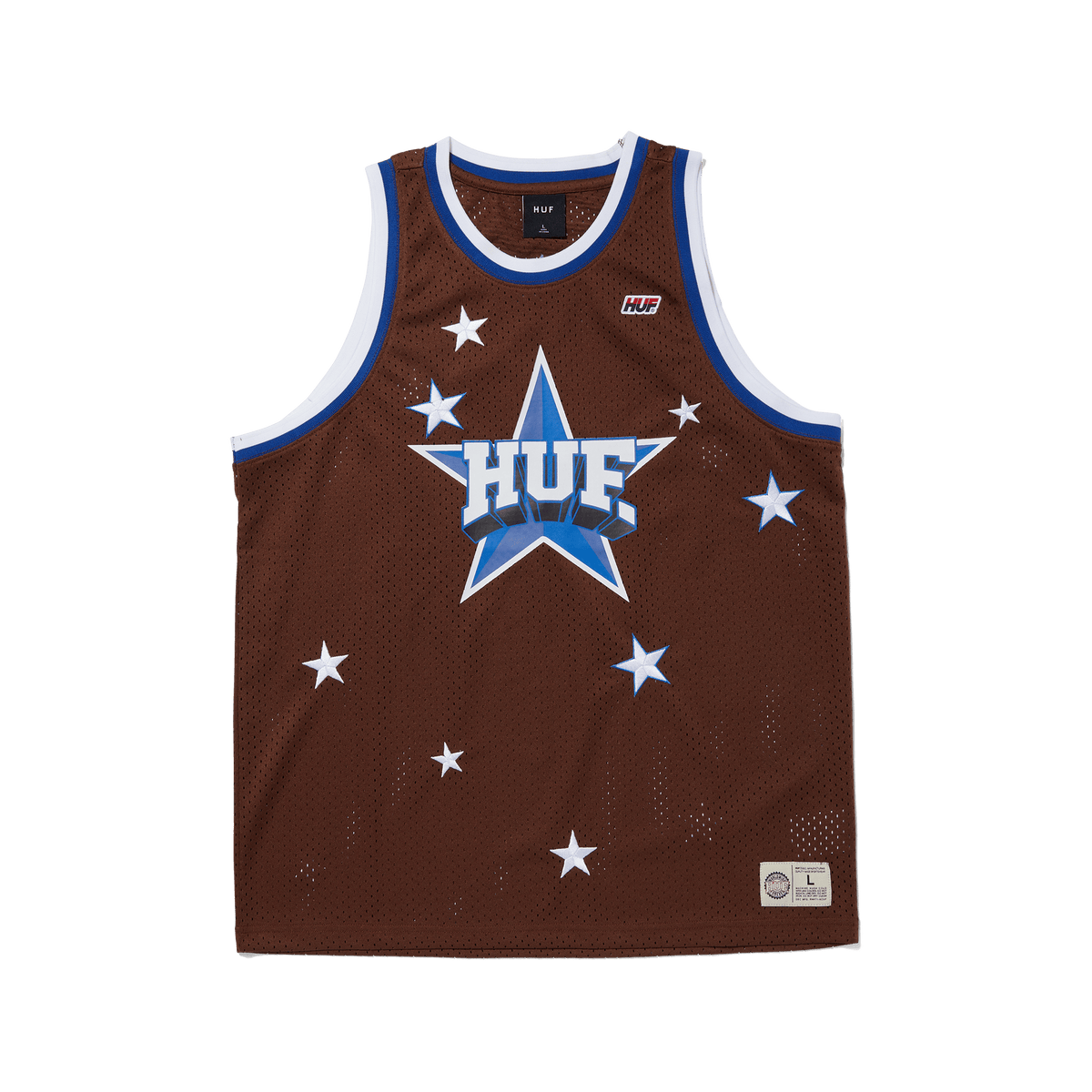 HUF 'All Star' Basketball Jersey - Brown/Blue