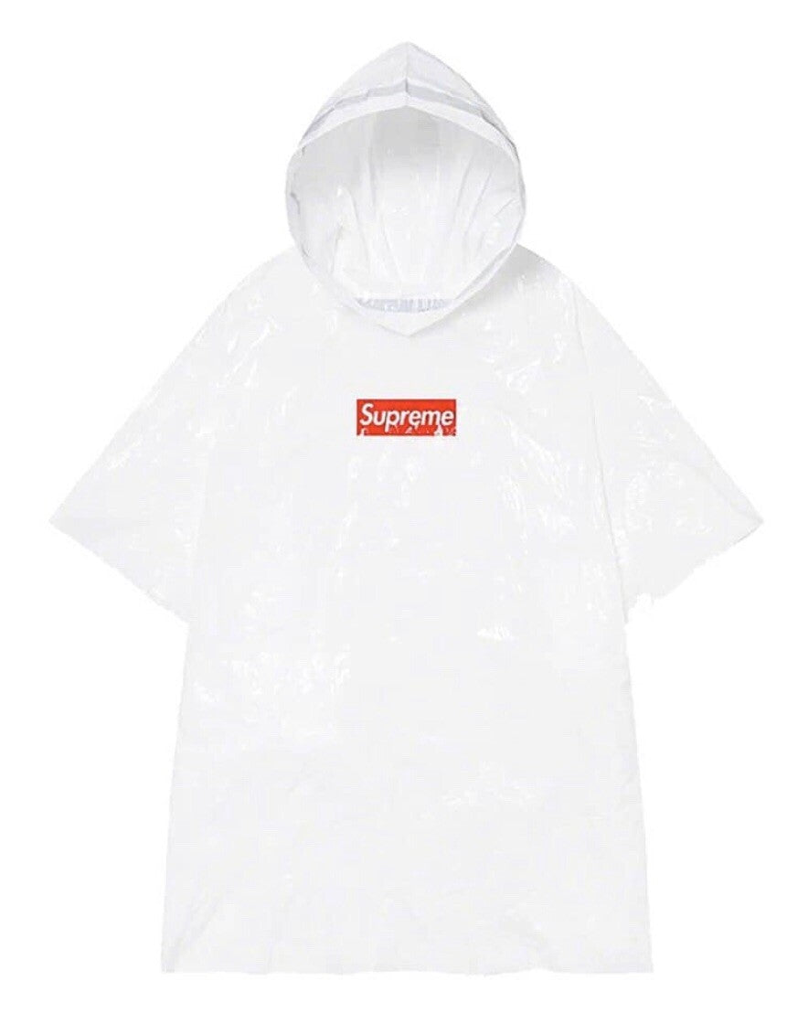 Supreme x Ballpark Rain Puncho - White