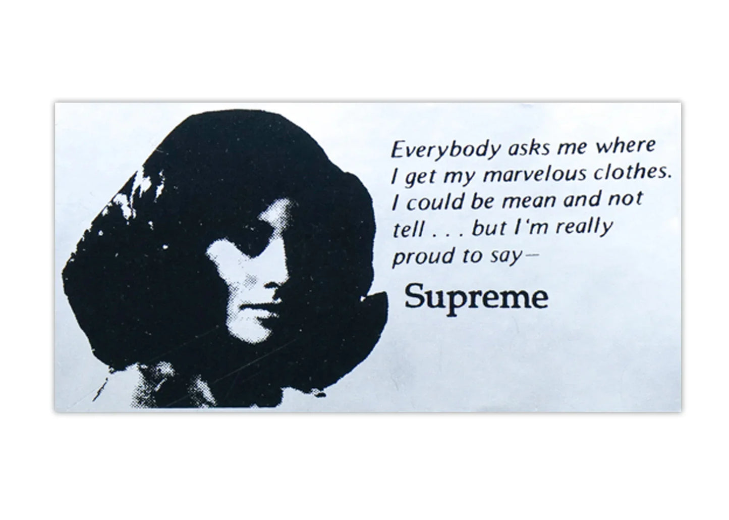 Supreme 'Everybody Asks Me' Sticker - Silver