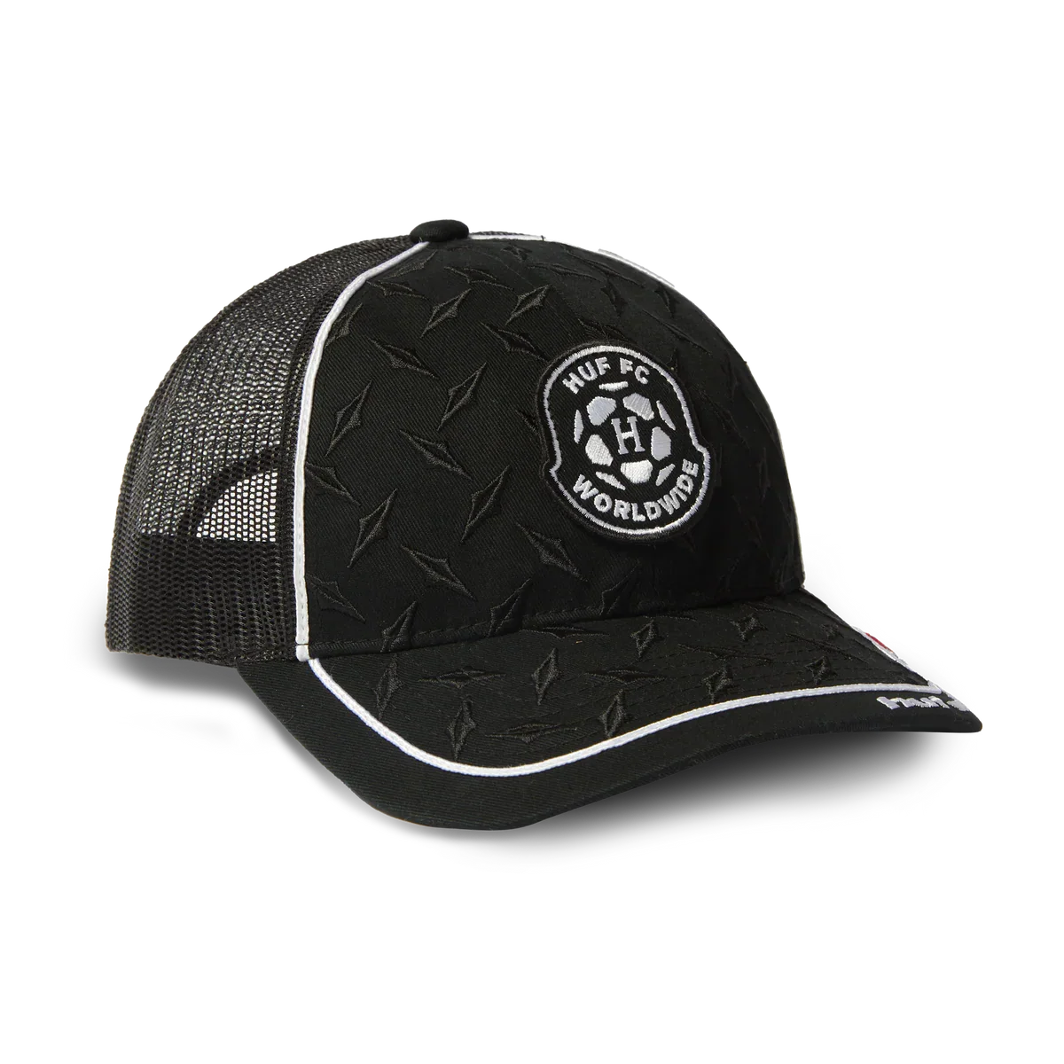 HUF 'Diamond Plate' Trucker Cap - Black