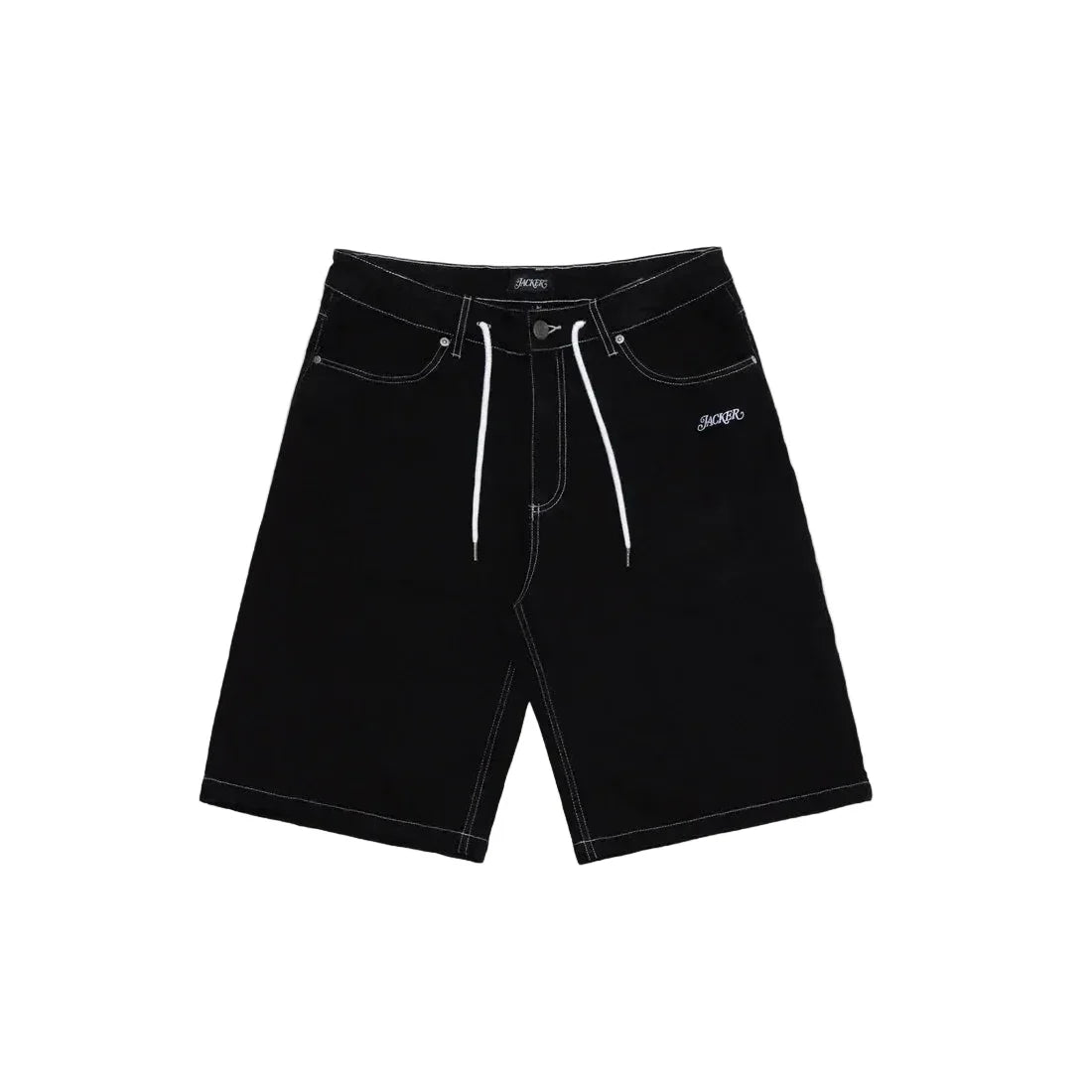 Jacker 'Classic' Denim Baggy Shorts - Black
