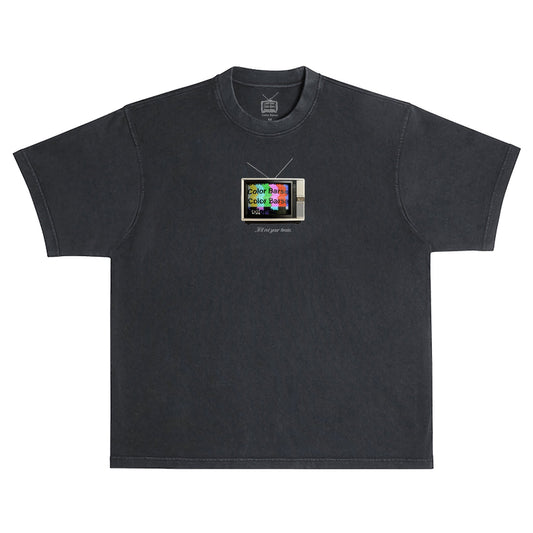 Color Bars X Playboy 'No signal Boxy Fit' Tee - Black