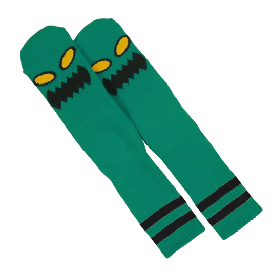 Toy Machine 'Monster Face' Crew Socks - Green