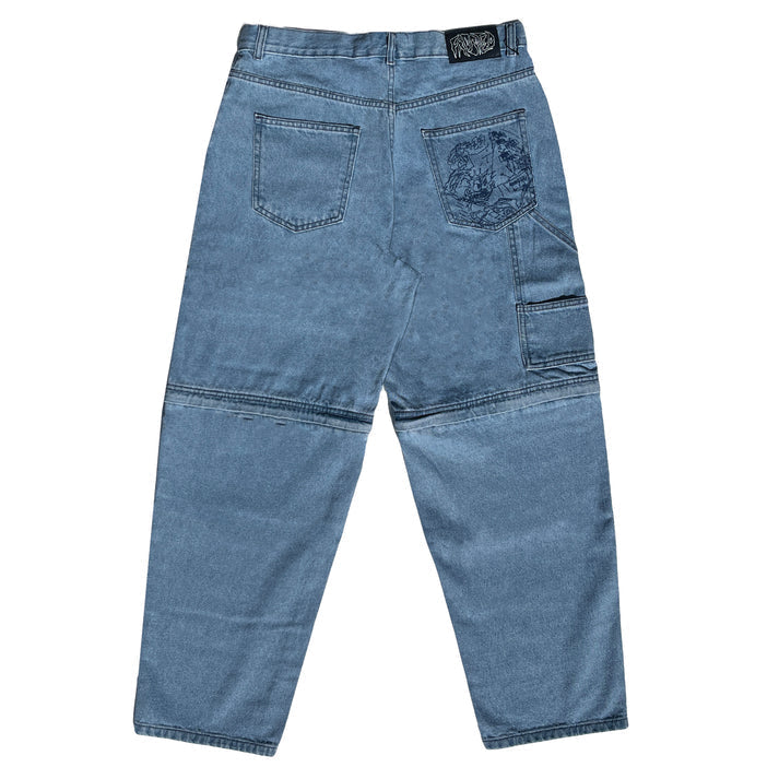 Frosted Skateboards 'Transformer' Baggy Jeans - Light Blue