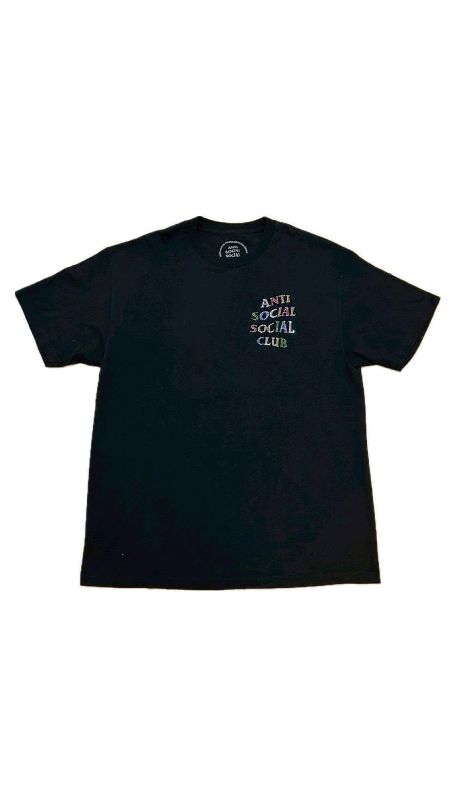 Anti Social Social Club 'Rhinestone Logo' Tee - Black
