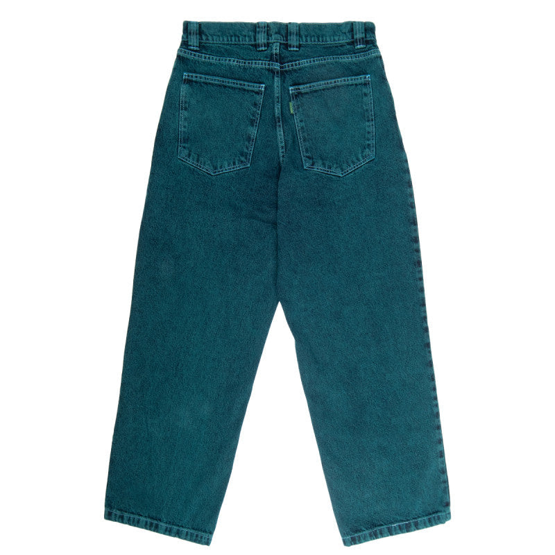 Magenta 'Ledge' Denim Baggy Jeans - Teal