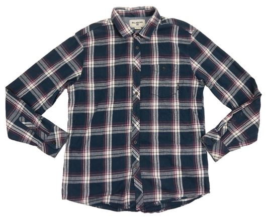 Billabong 'Bellford' Flannel Shirt - Indigo/White/Purple (KIDS)