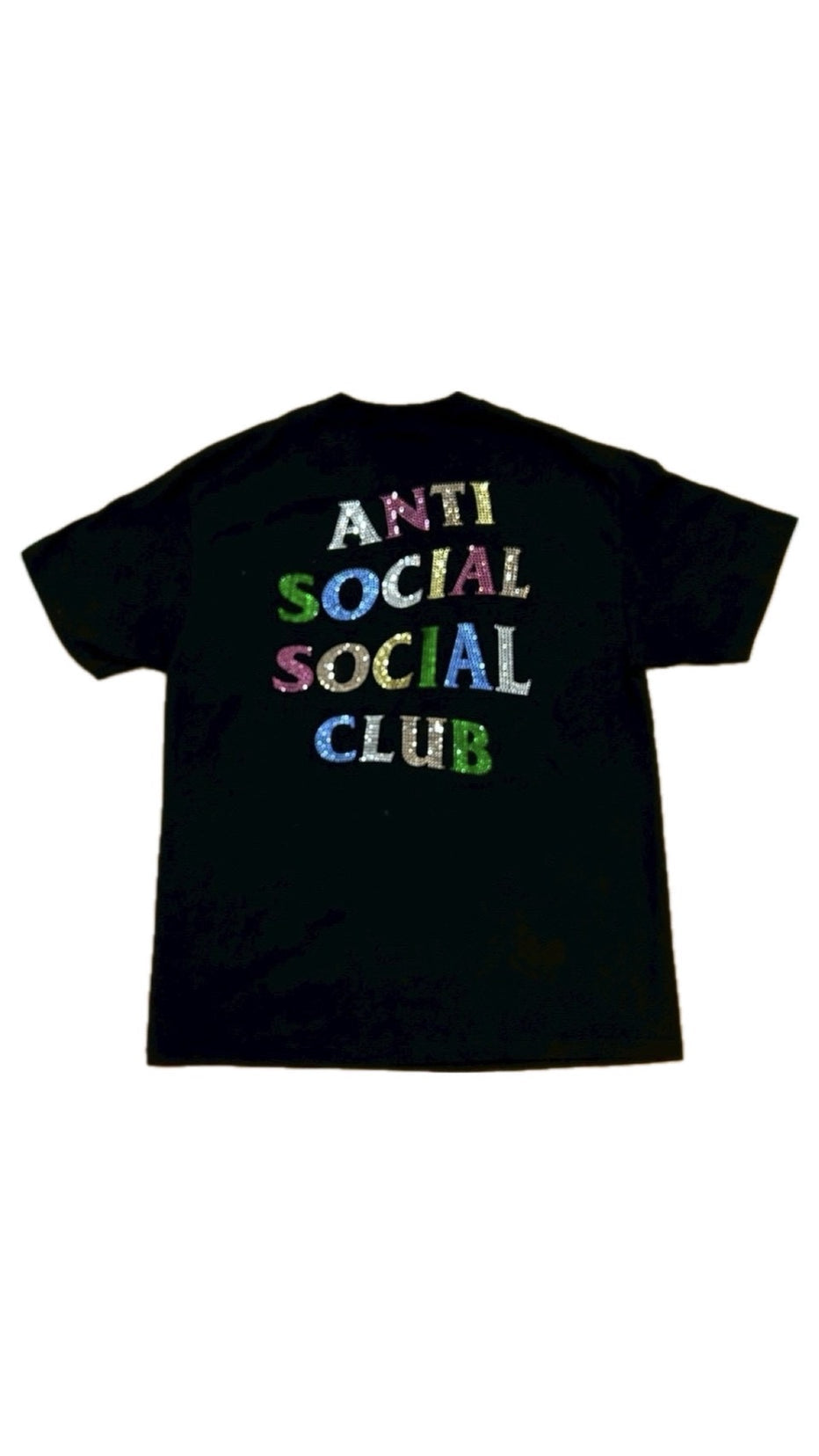 Anti Social Social Club 'Rhinestone Logo' Tee - Black
