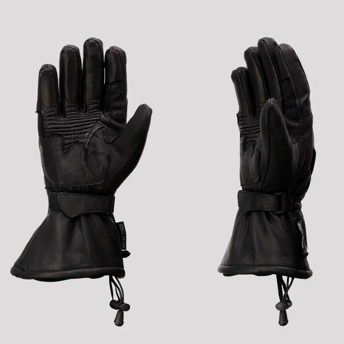 Open Road Men's Armored Gauntlet Leather Motorcycle Gloves