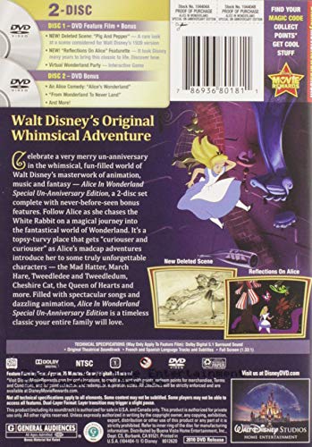 Alice au pays des merveilles (édition spéciale 2 disques sans anniversaire) - DVD (occasion)