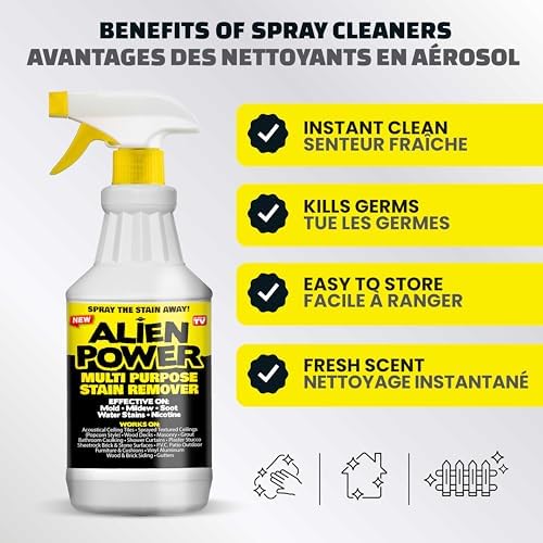 Alien Power 48 Fl Oz Instant Stain Remover Spray for Black Mold and Mildew|B0GMYSP33R